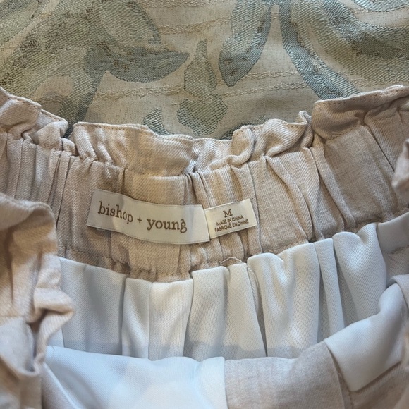 Bishop + Young Paper bag Tan Front Tie Shorts - Picture 5 of 6